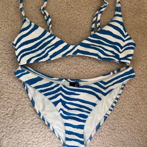 triangl maia blue zebra bikini